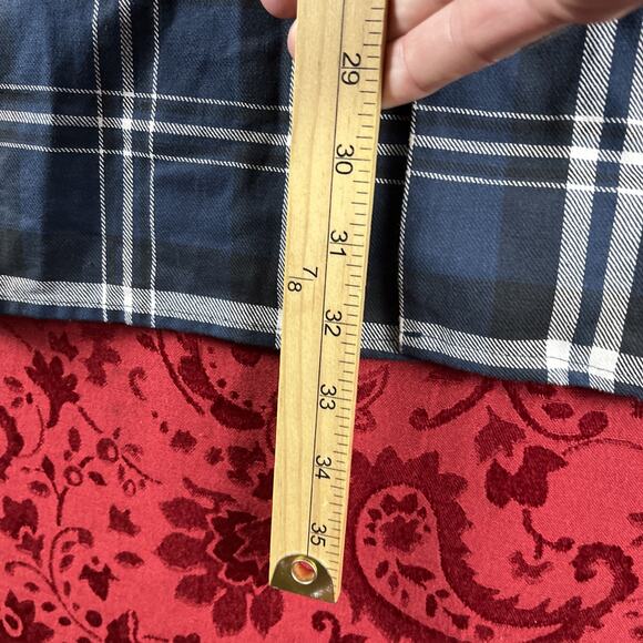 Dickies Mens Shirt Size XL Plaid Dark Denim‎ Cotton Button Front Short Slv - Picture 6 of 8